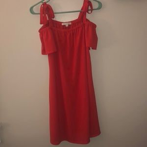 Spicy Red Green Envelope Dress